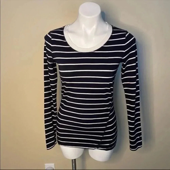 Talbots striped long sleeve blouse - Picture 1 of 4